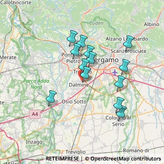 Mappa Via San Giovanni Apostolo, 24044 Dalmine BG, Italia (6.53154)