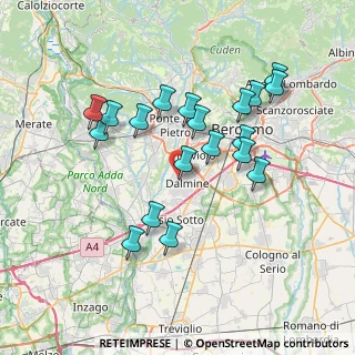 Mappa Via G.Keplero, 24044 Dalmine BG, Italia (6.95158)