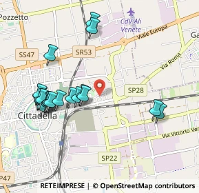Mappa Via Giovanni XXIII, 35013 Cittadella PD, Italia (1.029)