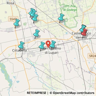 Mappa Via Cavour, 35018 San Martino di Lupari PD, Italia (4.95615)