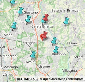 Mappa Via Antonio Gramsci, 20841 Albiate MB, Italia (4.08583)