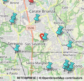 Mappa Via Antonio Gramsci, 20841 Albiate MB, Italia (2.915)