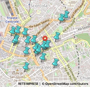 Mappa V.le Venti Settembre, 34125 Trieste TS, Italia (0.448)