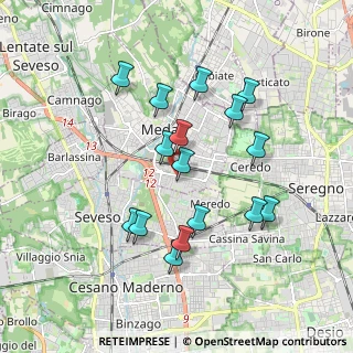 Mappa Via Po, 20821 Meda MB, Italia (1.70688)