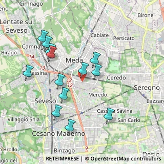 Mappa Via Po, 20821 Meda MB, Italia (1.92231)