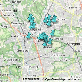 Mappa Via Po, 20821 Meda MB, Italia (1.3125)