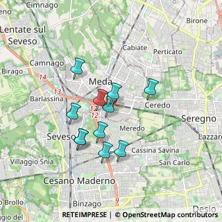 Mappa Via Po, 20821 Meda MB, Italia (1.41545)