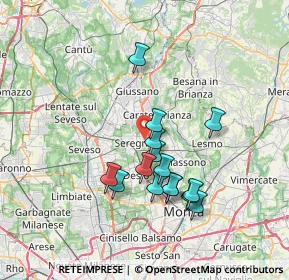 Mappa Via C. Porta, 20831 Seregno MB, Italia (6.21467)