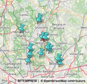 Mappa Via C. Porta, 20831 Seregno MB, Italia (6.25538)