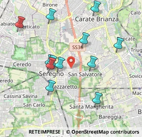 Mappa Via C. Porta, 20831 Seregno MB, Italia (1.93083)