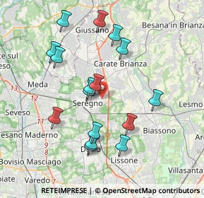 Mappa Via C. Porta, 20831 Seregno MB, Italia (3.68125)
