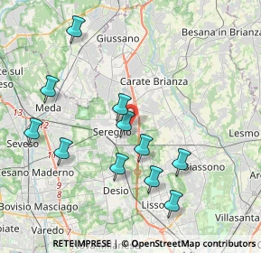 Mappa Via C. Porta, 20831 Seregno MB, Italia (3.98636)