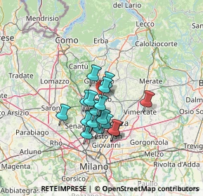 Mappa Via C. Porta, 20831 Seregno MB, Italia (9.59)