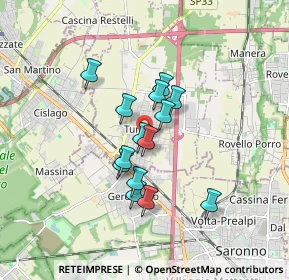 Mappa Via Vittorio Veneto, 22078 Turate CO, Italia (1.25857)