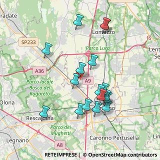 Mappa Via Vittorio Veneto, 22078 Turate CO, Italia (3.73353)