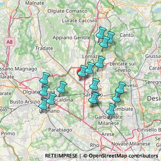 Mappa Via Vittorio Veneto, 22078 Turate CO, Italia (6.99176)