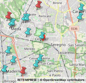 Mappa Via Beato Angelico, 20831 Seregno MB, Italia (3.16222)