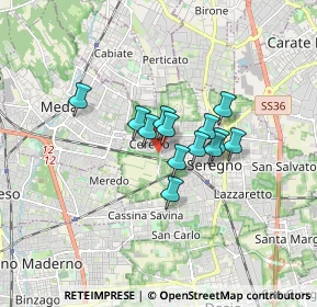 Mappa Via Beato Angelico, 20831 Seregno MB, Italia (1.06385)