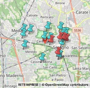 Mappa Via Beato Angelico, 20831 Seregno MB, Italia (1.42526)