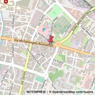 Mappa Via Michelangelo Buonarroti,  17, 21013 Gallarate, Varese (Lombardia)