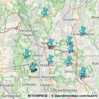Mappa Via Tre Venezie, 20821 Meda MB, Italia (4.58308)