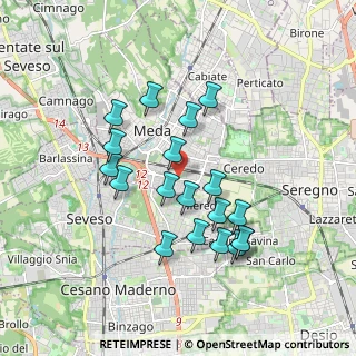 Mappa Via Tre Venezie, 20821 Meda MB, Italia (1.64526)
