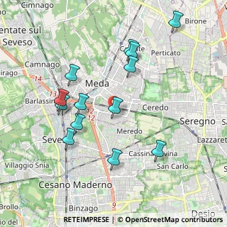 Mappa Via Tre Venezie, 20821 Meda MB, Italia (1.95308)