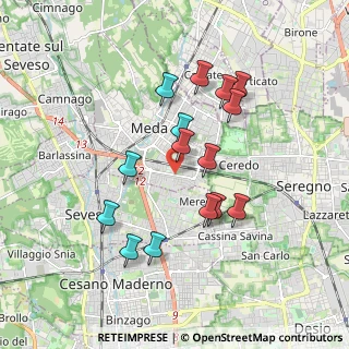 Mappa Via Tre Venezie, 20821 Meda MB, Italia (1.65733)