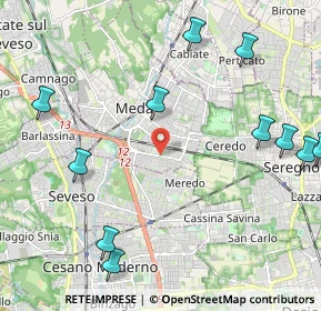 Mappa Via Tre Venezie, 20821 Meda MB, Italia (2.73636)