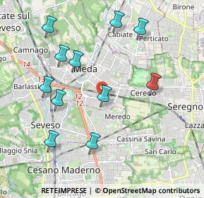 Mappa Via Tre Venezie, 20821 Meda MB, Italia (2.09909)