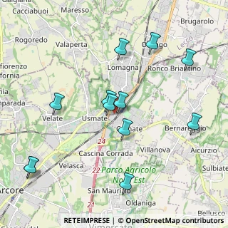 Mappa Via Alessandro Volta, 20866 Carnate MB, Italia (2.15917)