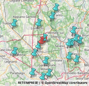 Mappa Via Milano, 20815 Cogliate MB, Italia (9.07)
