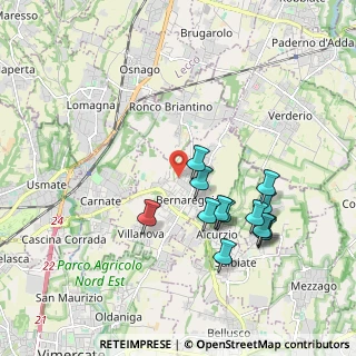 Mappa Via IV Novembre, 20881 Bernareggio MB, Italia (1.84692)