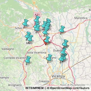 Mappa Via Fratel Faccin, 36030 Villaverla VI, Italia (6.778)