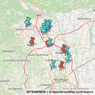 Mappa Via Fratel Faccin, 36030 Villaverla VI, Italia (6.78938)