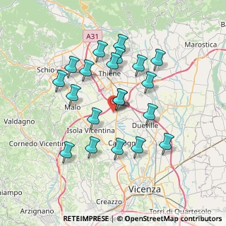 Mappa Via Fratel Faccin, 36030 Villaverla VI, Italia (6.7305)