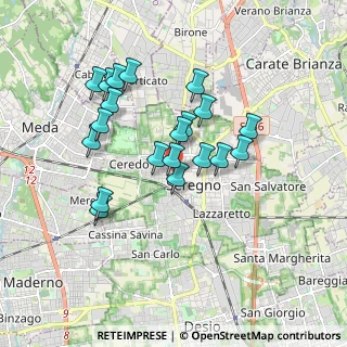 Mappa Via Firenze, 20831 Seregno MB, Italia (1.5685)