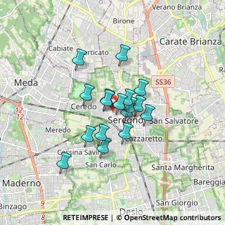 Mappa Via Firenze, 20831 Seregno MB, Italia (1.17529)