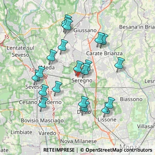 Mappa Via Firenze, 20831 Seregno MB, Italia (3.8675)