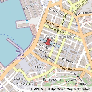Mappa 8/BNL Via Genova, Trieste, TS 34121, 34121 Trieste TS, Italia, 34121 Trieste, Trieste (Friuli-Venezia Giulia)