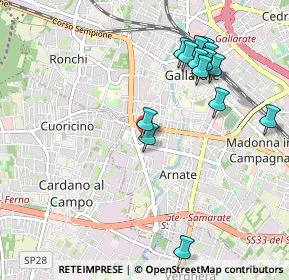 Mappa Via Papa Giovanni Paolo I, 21013 Gallarate VA, Italia (1.02857)