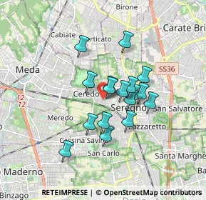 Mappa Via Gorizia, 20831 Seregno MB, Italia (1.26882)