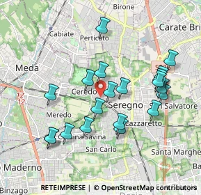 Mappa Via Gorizia, 20831 Seregno MB, Italia (1.8155)