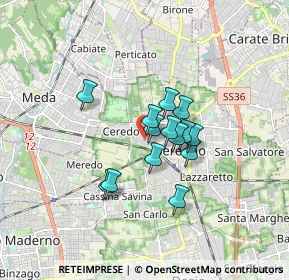 Mappa Via Gorizia, 20831 Seregno MB, Italia (1.12571)