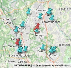 Mappa Via Gorizia, 20831 Seregno MB, Italia (4.36684)