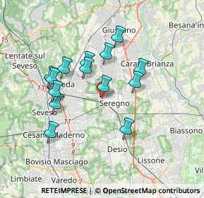 Mappa Via Gorizia, 20831 Seregno MB, Italia (3.18643)