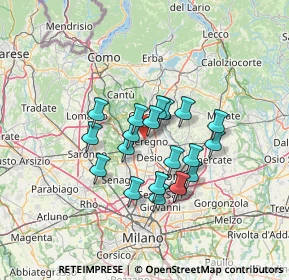 Mappa Via Gorizia, 20831 Seregno MB, Italia (10.3665)