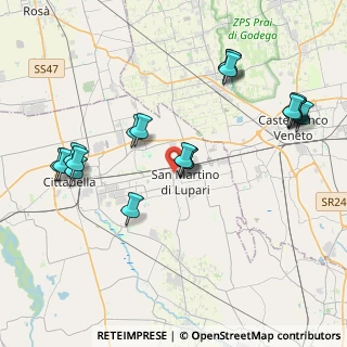 Mappa Via Bari, 35018 San Martino di Lupari PD, Italia (4.4005)