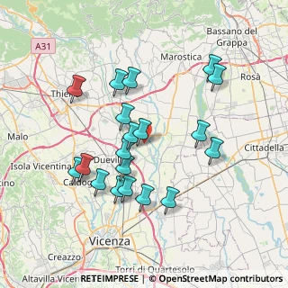 Mappa Via delle Longasole, 36066 Sandrigo VI, Italia (6.99105)