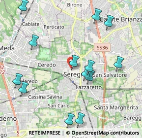 Mappa Via Silvio Pellico, 20831 Seregno MB, Italia (2.34462)